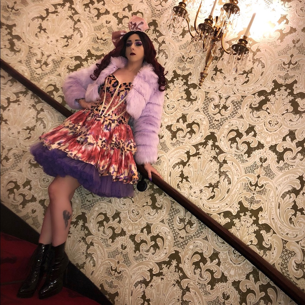 Hannah S Leopard Homecoming/prom dress